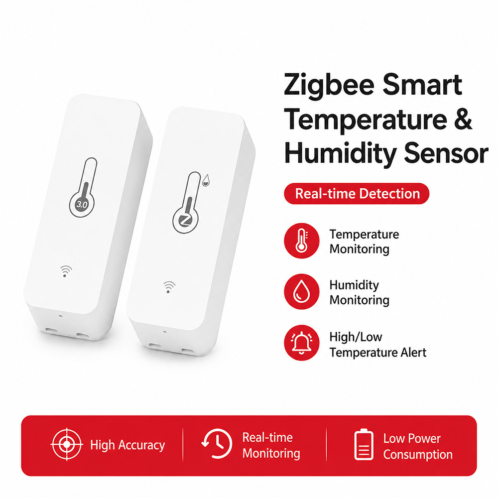 Digital Hygrometer Probe - Zigbee Temperatuur- en Luchtvochtigheidssensor Slimme Thermometer