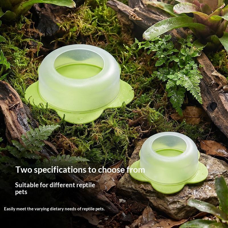 Water Dish Reptile - 1 Stuks ABS Reptiel Voerbak Anti-Ontsnappingsontwerp